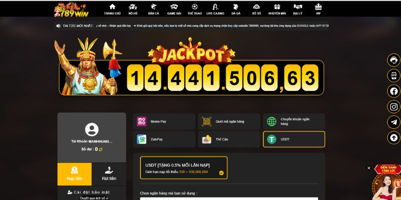Nạp tiền 789win tân thủ điều khoản quy định