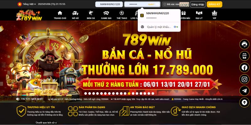 Đăng nhập 789win trên web và app nhanh chóng
